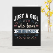 チアリーティングの贈り物を愛する女おもしろいの子 カード (黄色い花)