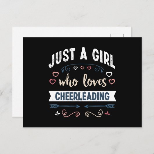 チアリーティングの贈り物を愛する女おもしろいの子 ポストカード (正面/裏面)