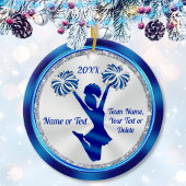 チアリーティングオーナメント、パーソナライズされた応援ギフト、 セラミックオーナメント