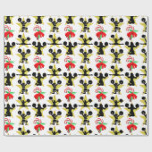 チアリーティングカラフルクリスマスデザイン ラッピングペーパー (フラット)