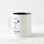 チアリーティングカラフルコーチ ツートーンマグカップ (正面左)