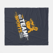 チアリーティングガグスポーツ実在懸命 フリースブランケット (正面(横))