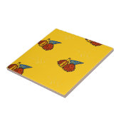 チアリーティングギアオン黄 タイル (側面)