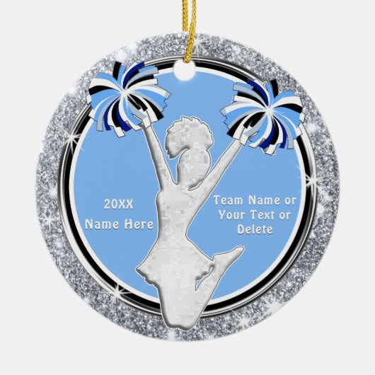 チアリーティングギフトアイディア格安，応援オーナメント セラミックオーナメント (正面)