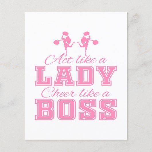 チアリーティングギフトアイディア |かわいいチアリーティングデザイン チラシ (正面)