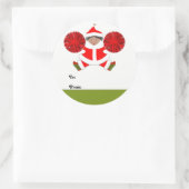 チアリーティングクリスマスギフトタグ ラウンドシール (バッグ)