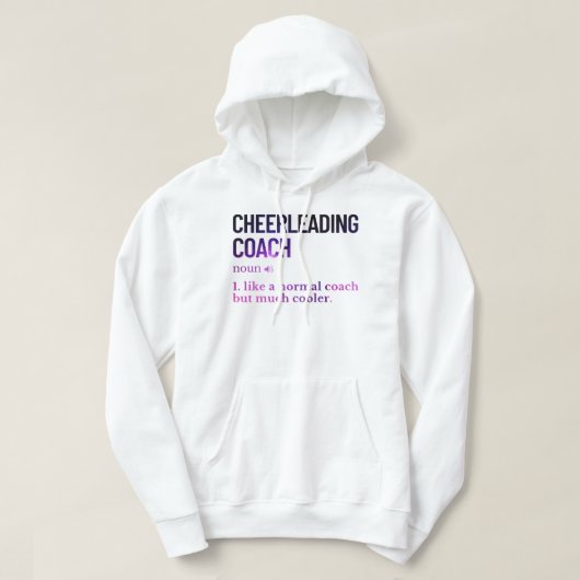 チアリーティングコーチおもしろいことわざ パーカ (デザイン正面)
