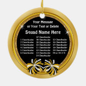 チアリーティングコーチギフトアイディアパーソナライズされた、 セラミックオーナメント (裏面)