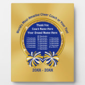 チアリーティングコーチギフトアイディア パーソナライズされた フォトプラーク (正面)