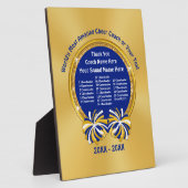 チアリーティングコーチギフトアイディア パーソナライズされた フォトプラーク (側面)