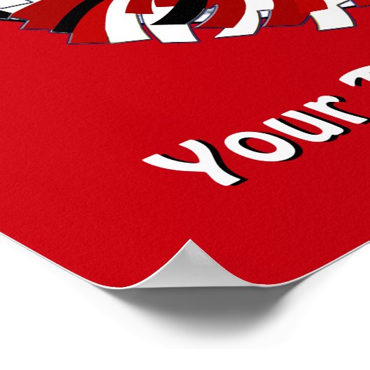 チアリーティングシニア夜のポスターアイディア、赤、白 ポスター (角)