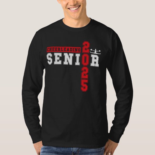 チアリーティングシニア夜応援シニア2025卒業生 Tシャツ (正面)