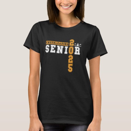 チアリーティングシニア夜応援シニア2025卒業生 Tシャツ (正面)