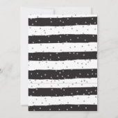 チアリーティングシルバー及びブラック応援誕生日 招待状 (裏面)