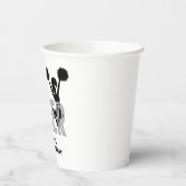 チアリーティングシルバー及びブラック応援誕生日 紙コップ (左)