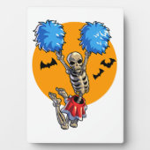 チアリーティングスケルトンハロウィーン応援ママ女の子ウォ フォトプラーク (正面)