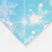 チアリーティングスノーフレークカラーブラストと彼女の名前 フリースブランケット (角)