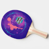 チアリーティングハッピーバースデー銀河系 パーソナライズされた 卓球ラケット (横)