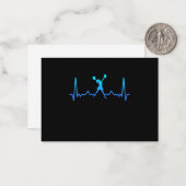 チアリーティングハートビートチアリーダー女子 ノートカード (正面/裏面インサイチュ)