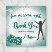 チアリーティングバースデーパーティーグリーンサンキューユユー フェイバータグ (正面)