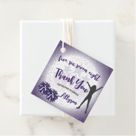 チアリーティングバースデーパーティーパープルサンキューユユー フェイバータグ