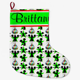 チアリーティングパーソナライズされたクリスマスストッキング ラージクリスマスストッキング