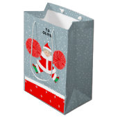 チアリーティングパーソナライズされたクリスマス ミディアムペーパーバッグ (正面アングル)