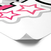 チアリーティングパーソナライズされたピンクのポスター ポスター (角)