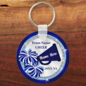 チアリーティングパーティー好意,メガホンとポンポン キーホルダー (正面)