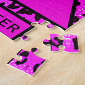 チアリーティングヒョウ野生について応援パズル ジグソーパズル (側面)