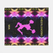 チアリーティングフリースブランケット。 フリースブランケット (正面(横))