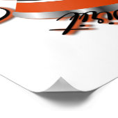 チアリーティングブラックとオレンジのクォリティ ポスター (角)