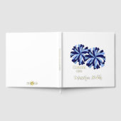 チアリーティングポムポムズフォイルパーソナライズされたスクラップブック ゲストブック (全面)