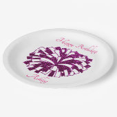 チアリーティングポンポンハッピーバースデー紙プレート ペーパープレート (アングル)