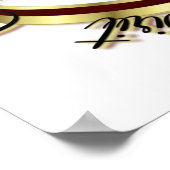 チアリーティングマルーンと金ゴールドの質 ポスター (角)