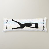 チアリーティングレインボーパーソナライズされた紙吹雪 ボディピロー (正面)