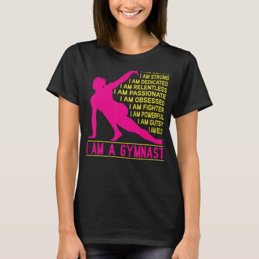 チアリーティング体操エクササイズ体操女性 Tシャツ (正面)