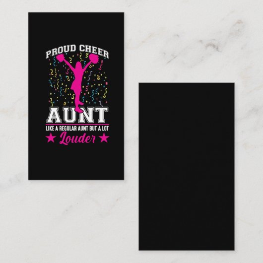 チアリーティング叔母ファミリーサポートガールチアリーダー 名刺 (正面/裏面)