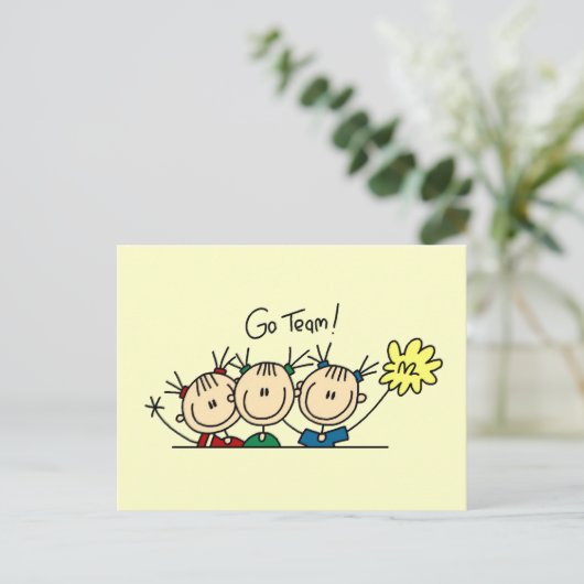 チアリーティング団Tシャツと贈り物 ポストカード (スタンド正面)