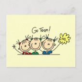 チアリーティング団Tシャツと贈り物 ポストカード (正面)