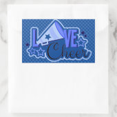 チアリーティング市松模様にシール 長方形シール (バッグ)