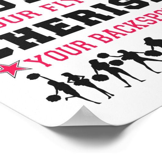 チアリーティング応援あなたの基を尊重す保護る ポスター (角)