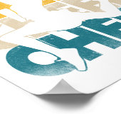 チアリーティング応援応援レトロヴィンテージ ポスター (角)