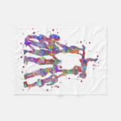 チアリーティング所有者ギフト |かわいい誕生日 フリースブランケット (正面(横))