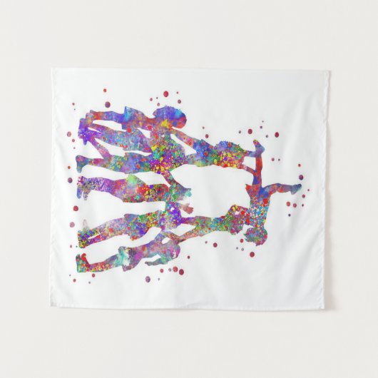 チアリーティング所有者ギフト |恋人誕生日ギフト  タペストリー (正面(横))