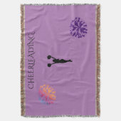 チアリーティング投げ毛布。 スローブランケット (正面縦)