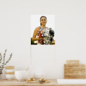 チアリーティング服の若い女性 ポスター (キッチン)