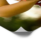 チアリーティング服の若い女性 ポスター (角)