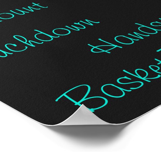 チアリーティング条件タイポグラフィ ポスター (角)