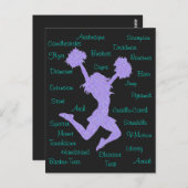 チアリーティング条件タイポグラフィ ポストカード (正面/裏面)